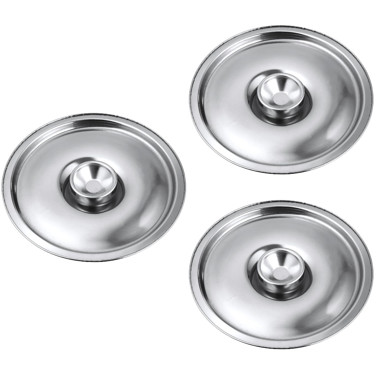3 Count Stainless Steel Cylinder Head Saucepan Lid Replacement Pot Lids