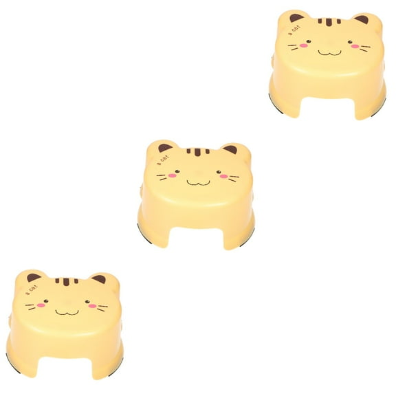 3 Count Step Stool Nursing Leak Carpet Rugs Baby Child Yellow