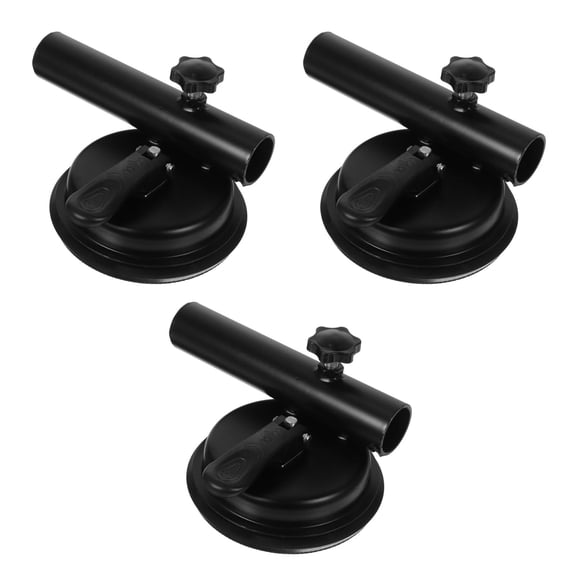 3 Count Flag Pole Metal Holder Stand Flagpole Automotive Black