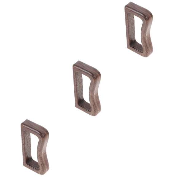 3 Count Tea Mug Water Glass Wooden Handle Teacup Accessories Office 8x3.8cm