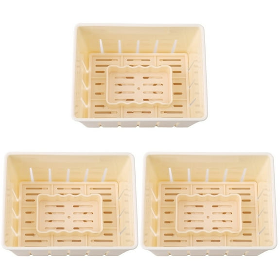 3 Count Tofu Frame Strainer Tofu Mold DIY Tofu Yellow
