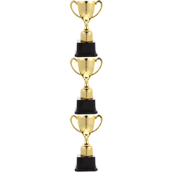 3 Count Toys Tiny Children's Small Trophy Chic Awards Realistic Appearance