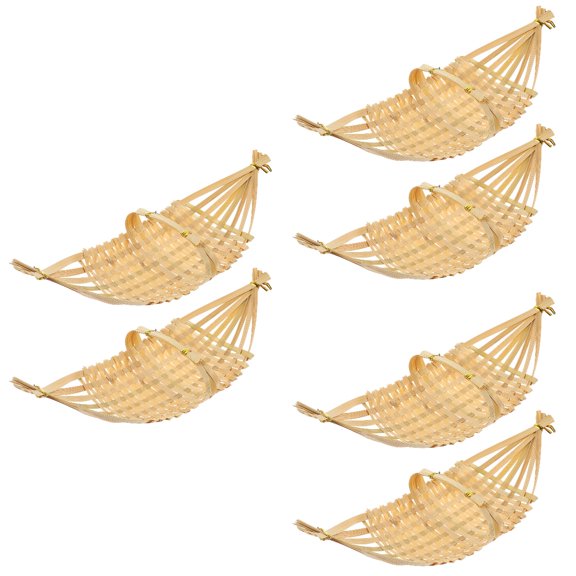 3 Count Tray with Lid Bamboo Lampshade Decorative Dining Table Baskets