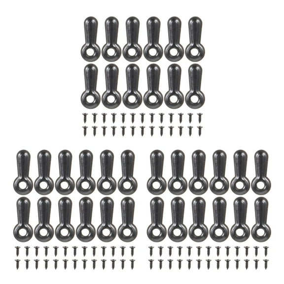 3 Count Turn Buttons Fasteners Rotating Scrapbooking Locks Size 1 Black