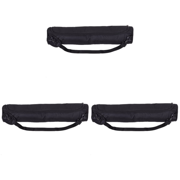 CRILSTYLEO Canvas Yoga Mat Carry Bag Black Durable Waterproof for Outdoor Use 3Pcs
