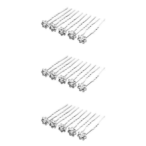 3 Count Wedding Clips for Hair Toppers Pearl Pins Barrettes Miss White