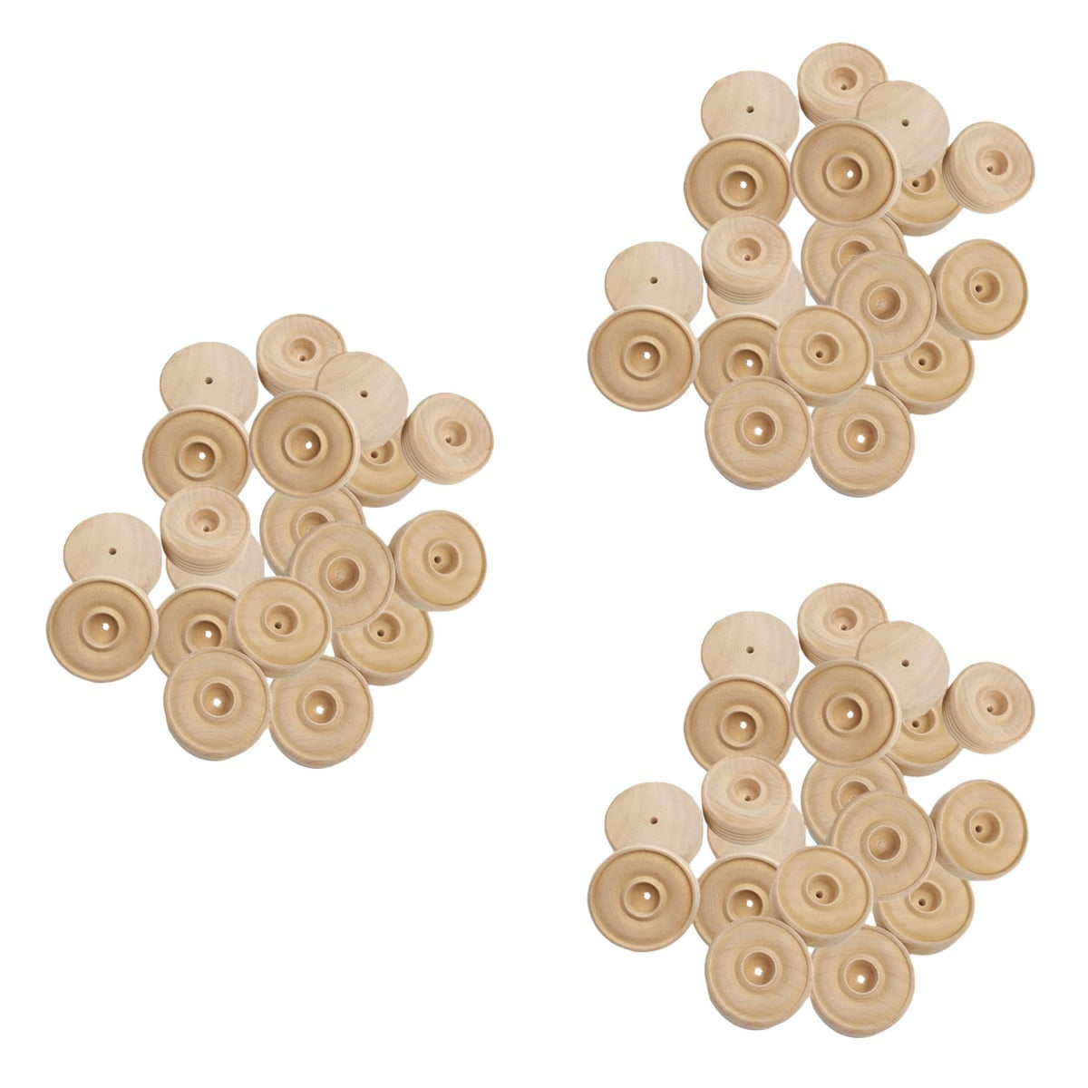 3 Count Wood Wheels Handmade Toy Car Decor Accessories for Wagon
