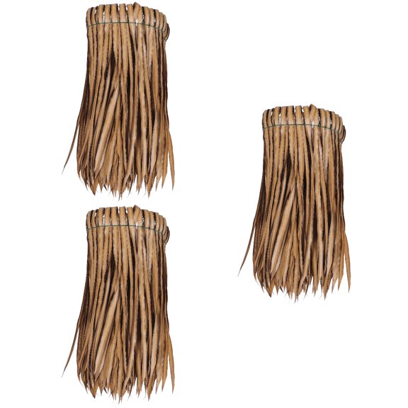 3-Piece Autumn Harvest Festival Decor Set with Straw Thatch Roof, Perfect for Fall Parties and Seasonal Home Decoration