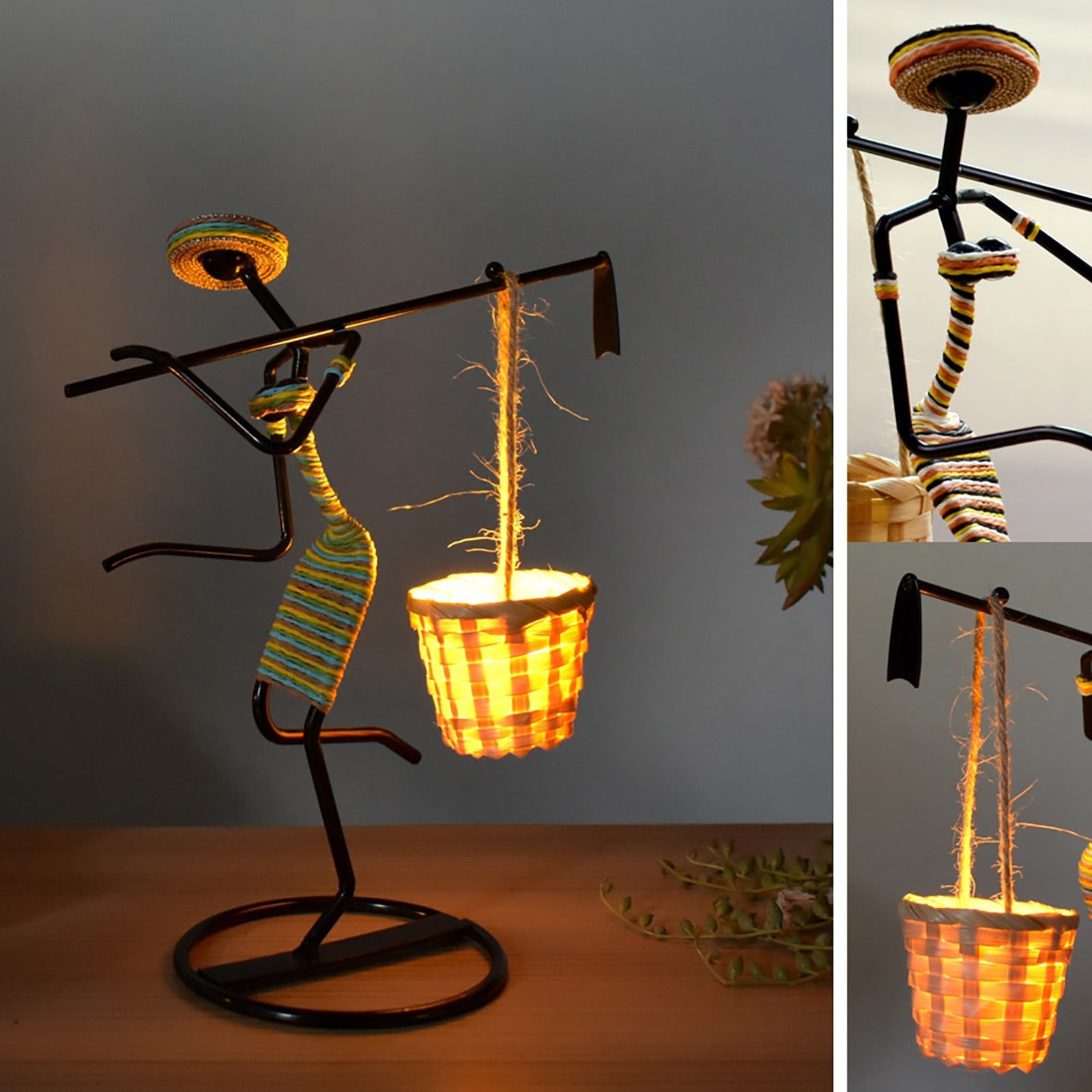 3 Creative Tea Candle Holder Tealight Holder With Baskets And Candle