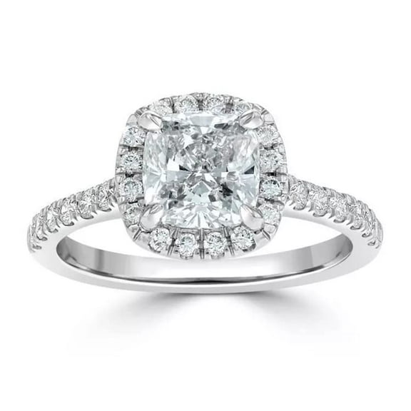 3 Ct Cushion Moissanite Engagement Band D VS Moissanite Engagement Ring 925 Silver Moissanite Ring For Women