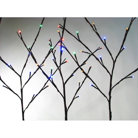 3 Ct LED Branch Trees, Multi LED Lights
