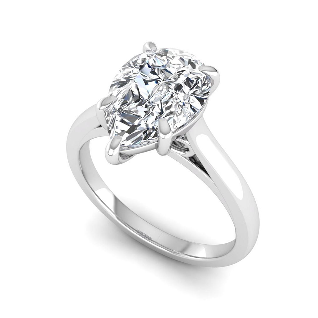 3 Ct Lab Grown Diamond Engagement Ring for Women, IGI Certified F Color ...
