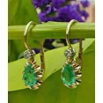 thumbnail image 1 of 3 Ct Pear Cut Lab-Created Green Emerald Drop/Dangle Earrings 14K Yellow Gold Plated 925 Sterling Silver, 1 of 4