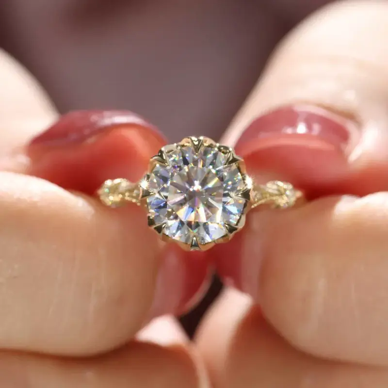 V3 Jewelry® 925 Sterling Silver with Moissanite and White Zircon Promise Ring main image 0
