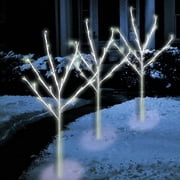 Brite Star 3 Ct Twinkling LED Branch Trees, Warm White