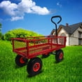 thumbnail image 1 of 3 Cu Ft Steel Garden Cart 300 Lbs. Capacity Heavy Duty with Removable 4 Sides 180° Rotating Handle For Garden Farm, 1 of 9
