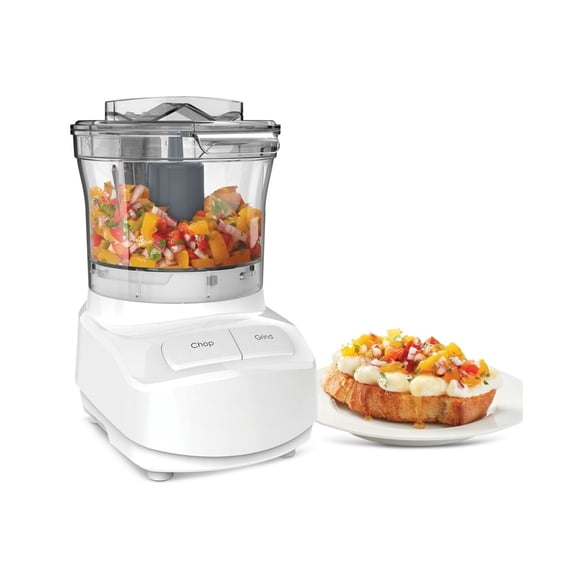 3-Cup Electric Mini Food Chopper with Auto-Reversing Blade for Chopping, Pureeing and Emulsifying