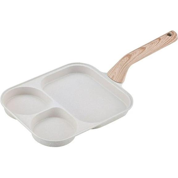3-Cup Nonstick Omelette Skillet Egg Frying Pan, Healthy Breakfast Pancake Pan for Pancake, Hamburger, Bacon, Easy to Clean, Detachable Bakelite HandleSuitable for Gas Stove & Induction Cookware (2)