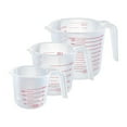 thumbnail image 1 of 3 Cup Plastic Measuring Cup, Clear Measuring Cup for Liquids, Stackable Measuring Cup, Clear Kitchen Measuring Tool, 1 of 7