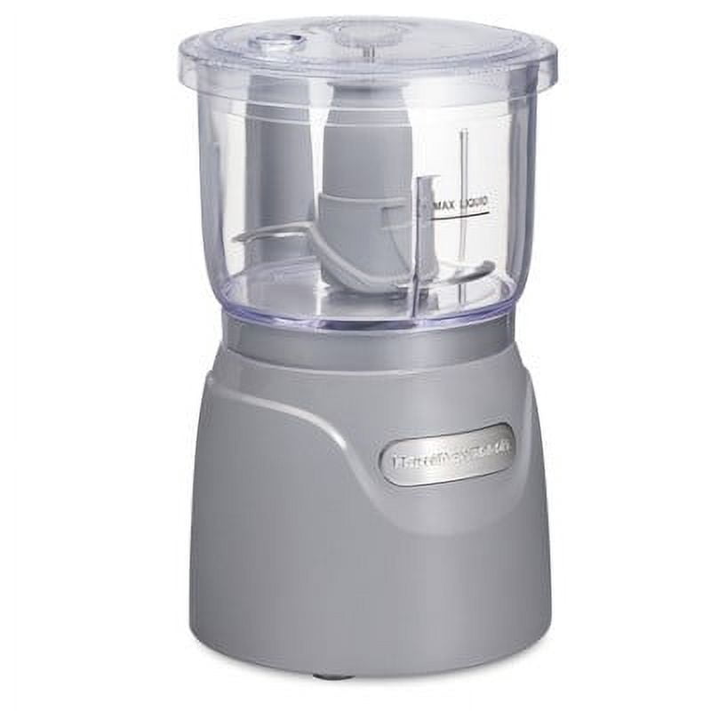 3-Cup Stack & Press Food Chopper - Gray : Compact Vegetable Processor, Dishwasher-Safe Parts