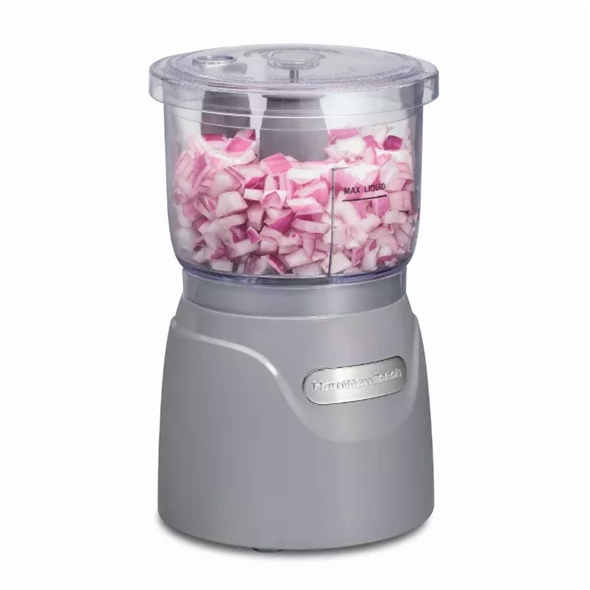 3-Cup Stack & Press Food Chopper - Gray - Walmart.com