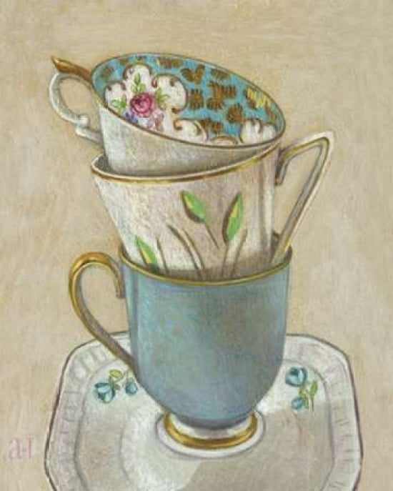 3 Cups on Saucer Canvas Art - Andrea Letterie (24 x 30)