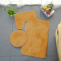 3 Cushions Green Solid Plain Bathroom Mat Set Includes 1 Mat 1 Lid Toilet Cover 1 Bath Mat Ultra Absorbent With Anti Slip Backings Toilet Mat