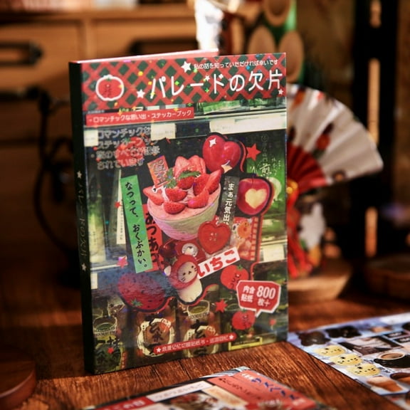 3 Cut Film Sticker Books Japanese Ancient Comic Style, Coated Paper Material, Covered with Star Film, DIY Handbook, Scrapbook, Decorative Materials, Sticker Book.
