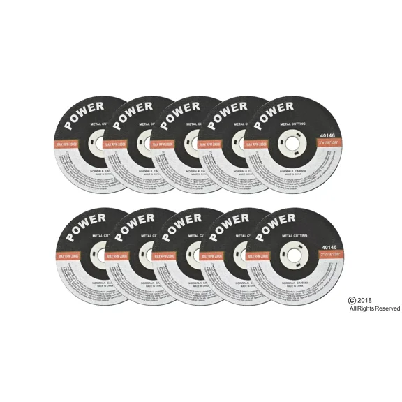 3" Cut-Off Wheel 20,000Rpm For Metal 10Pack