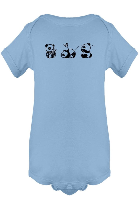 3 Cute Pandas Bodysuit Infant -Image by Shutterstock, Newborn