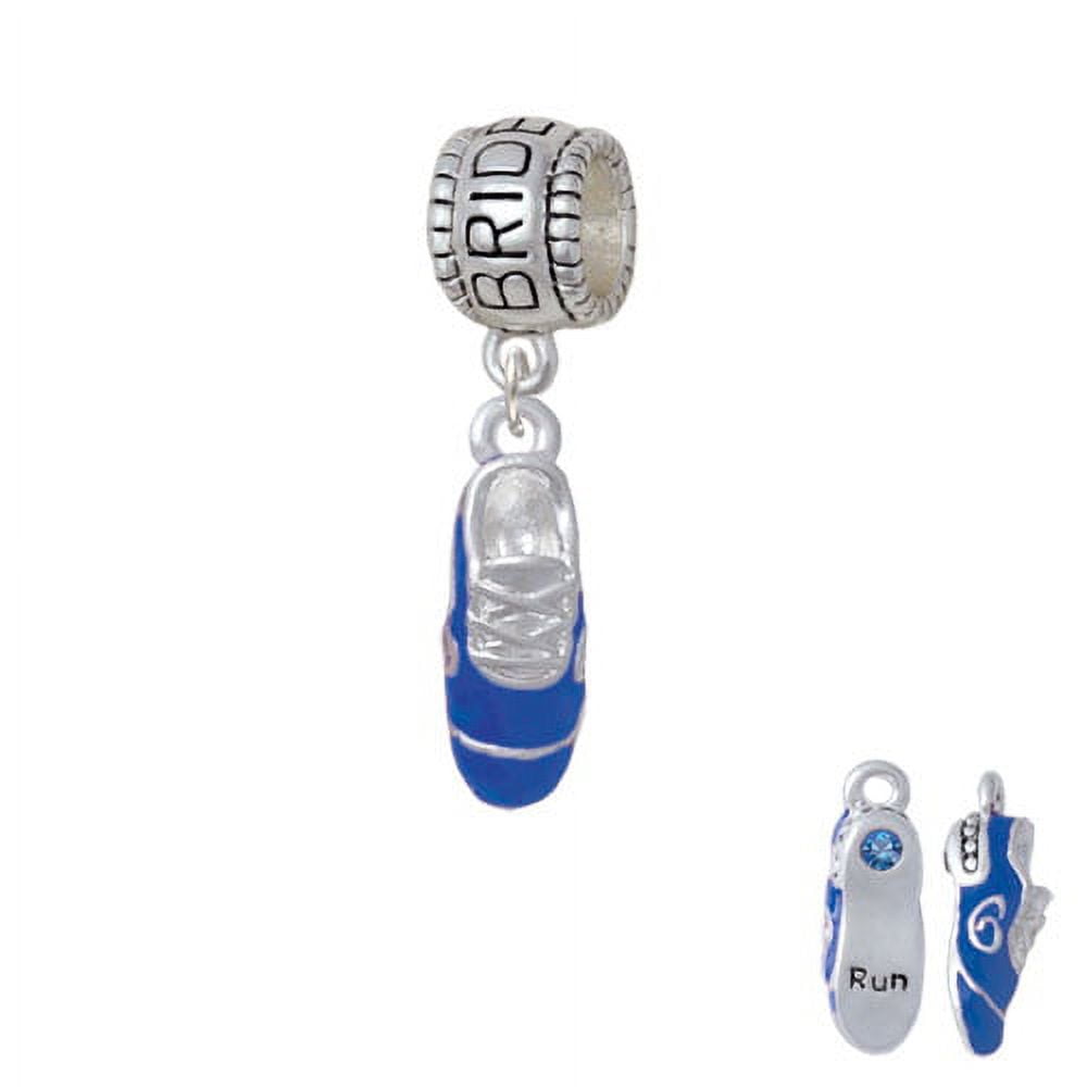 3-D Blue Running Shoe - Bridesmaid Charm Bead