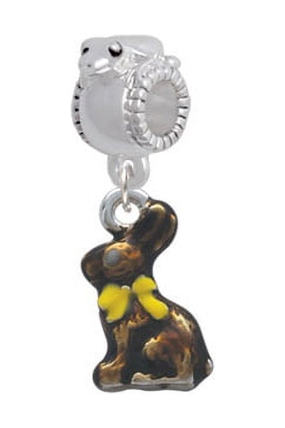3-D Chocolate Bunny - Frog Charm Bead