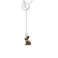 thumbnail image 1 of 3-D Chocolate Bunny Runner Disc Lariat Necklace, 1 of 1