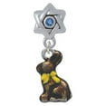 thumbnail image 1 of 3-D Chocolate Bunny - Star of David with Blue Crystal Charm Bead, 1 of 1