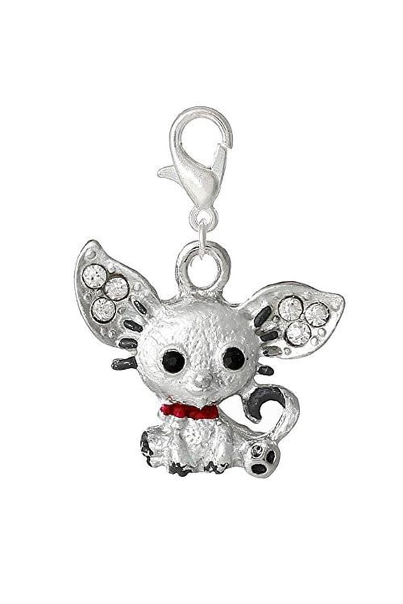 3 D Clip On For Bracelet Charm Pendant for European Charm Jewelry w/ Lobster Clasp (Mouse)