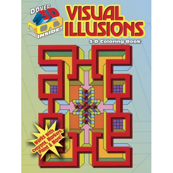 Pre-Owned 3-D Coloring Book--Visual Illusions (Dover Design Coloring Books), 9780486489261, 0486489264, Paperback, Clr Csm edition
