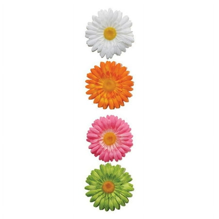 3-D Gerber Daisy Peel & Stick Wall Decals - 4 in. diam. Each
