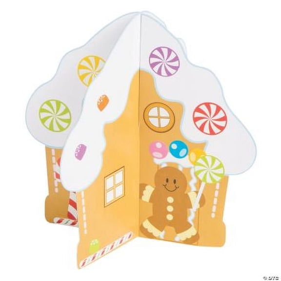 3-D Gingerbread House & Stickers - Stationery - 12 Pieces