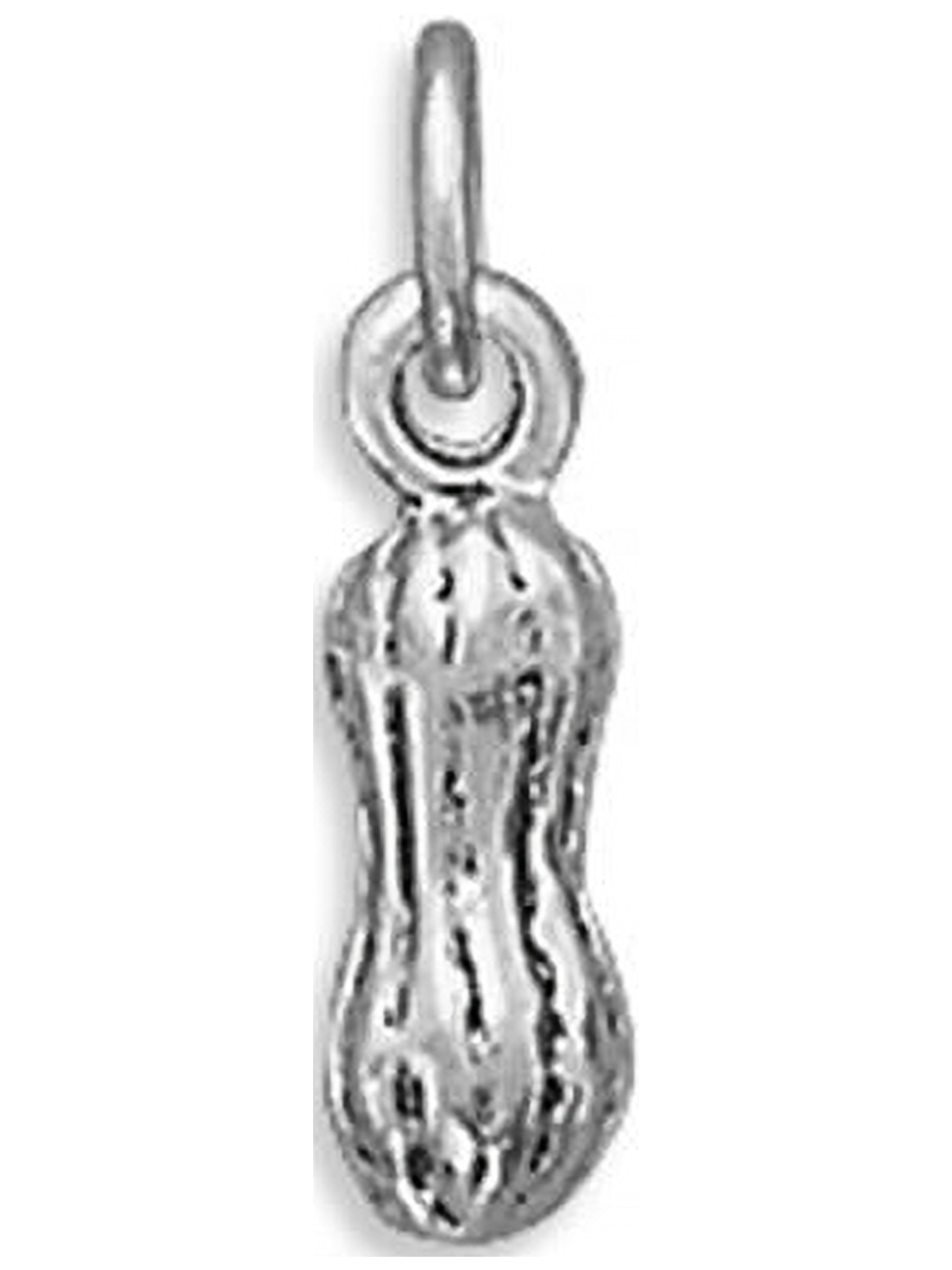 AZUREBELLA JEWELRY 3-D Peanut Charm Sterling Silver - Made in the USA