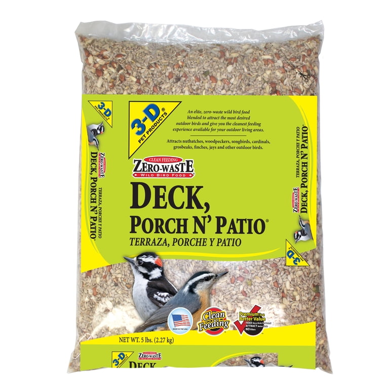 3-D Pet Products Wild Bird Food Deck, Porch & Patio Blend, 5 lb