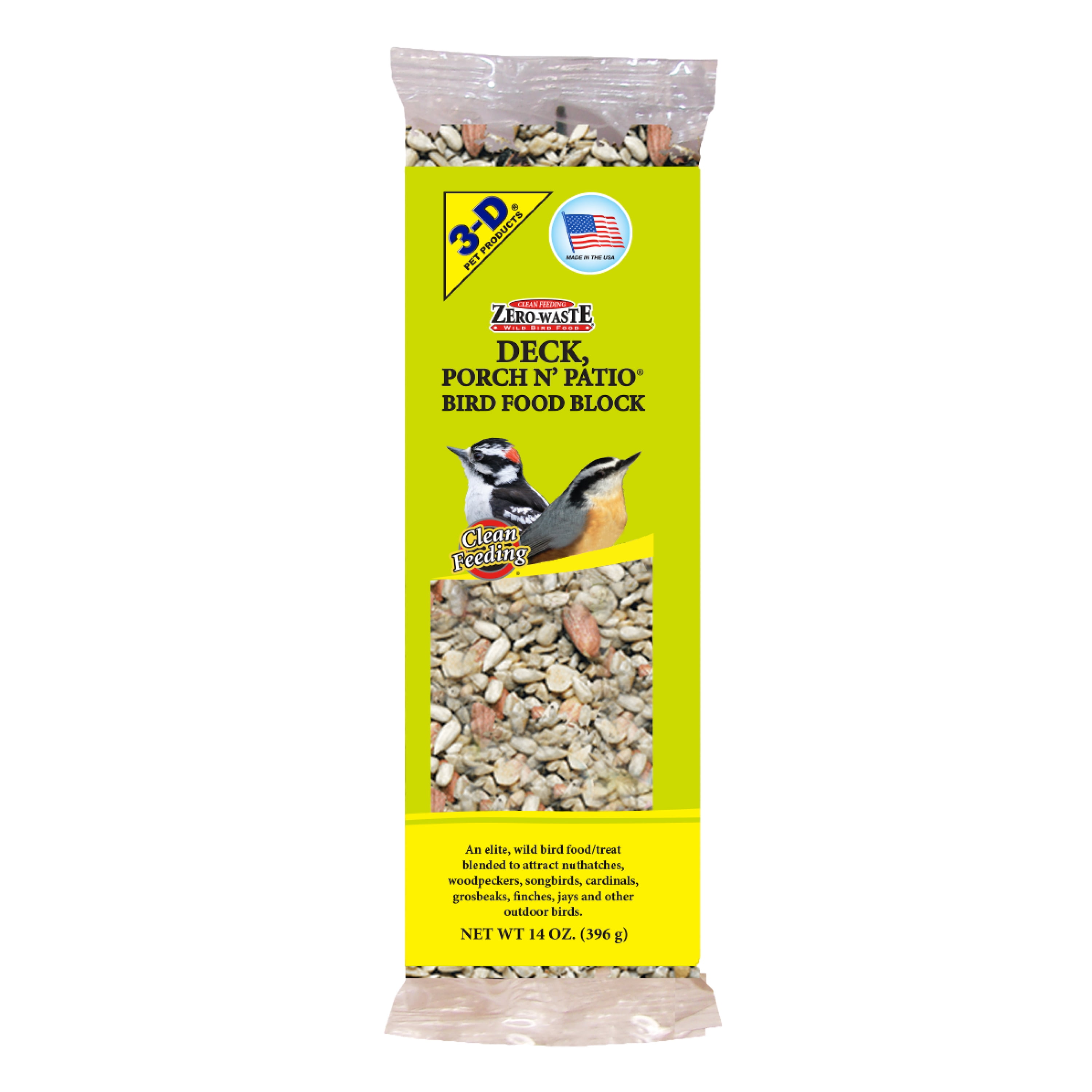 3 D Pet Products Deck Porch and Patio Wild Bird Food Block Dry