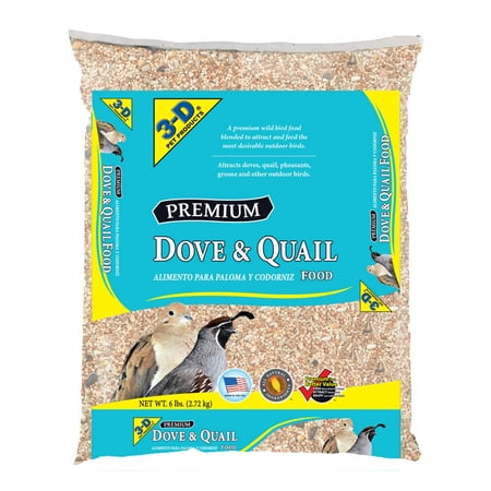 3-D Pet Products Premium Dove & Quail Wild Bird Food, 6 lb., 1 Pack, Dry