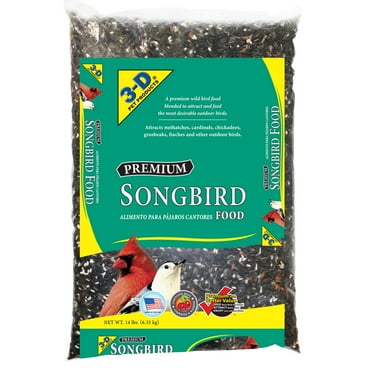 3-D Pet Products Premium Songbird Blend Dry Wild Bird Food, 14 lb.; Does Not Contain Fillers, 1 Pack