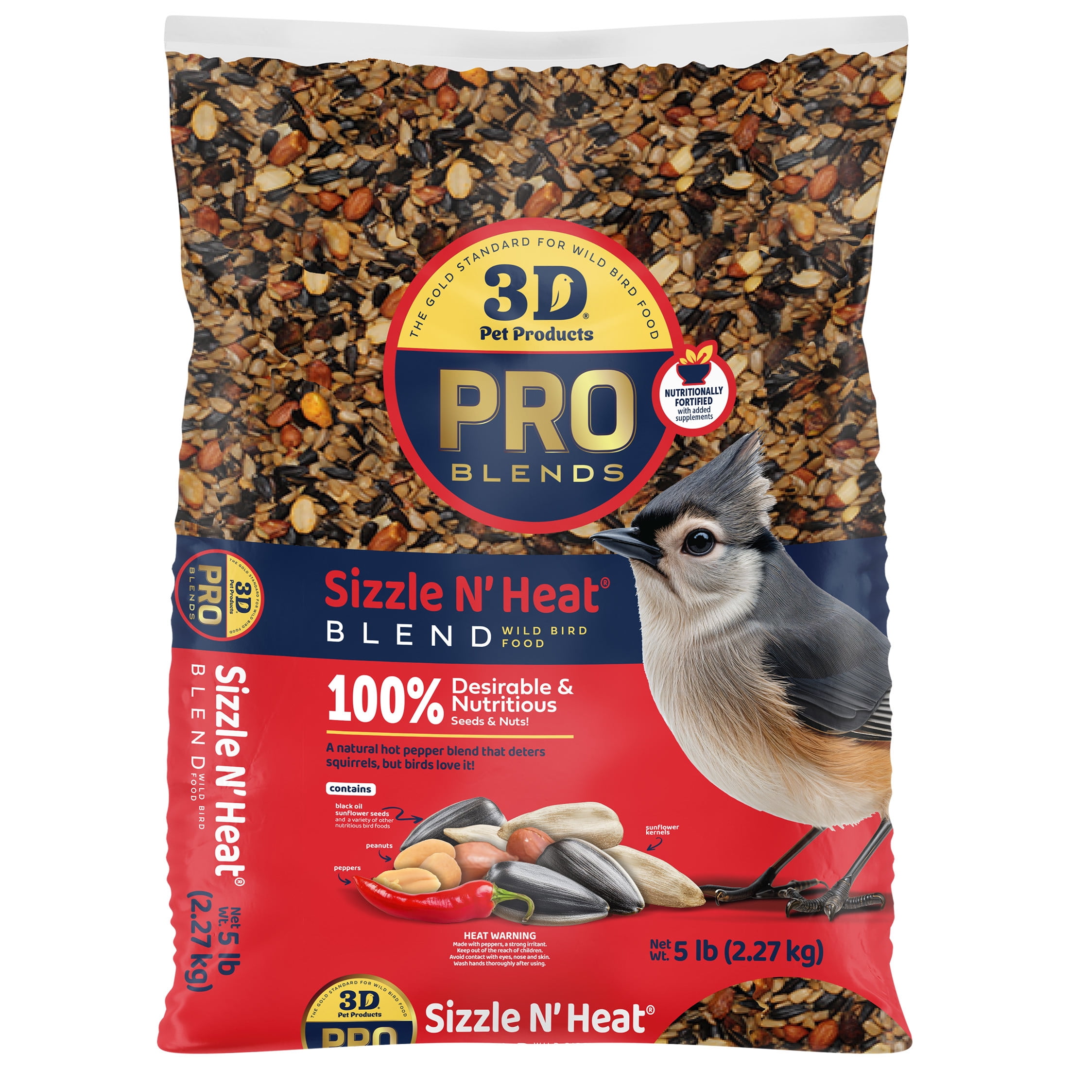 3-D Pro Blends Sizzle N' Heat, Wild Bird Food, Spicy Bird Seed to