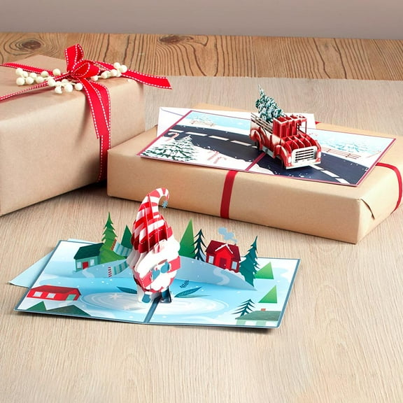 3-D Pop-Up Holiday Greeting Cards - Gnome