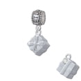 thumbnail image 1 of 3-D Present Box with Bow and Crystal - Let Go Let God Charm Bead, 1 of 1