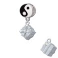 thumbnail image 1 of 3-D Present Box with Bow and Crystal - Yin Yang Charm Bead, 1 of 1