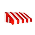 thumbnail image 1 of 3-D Red & White Awning Cardstock Wall Decoration, 24.75" x 8.75", (2/Pkg), 1 of 5