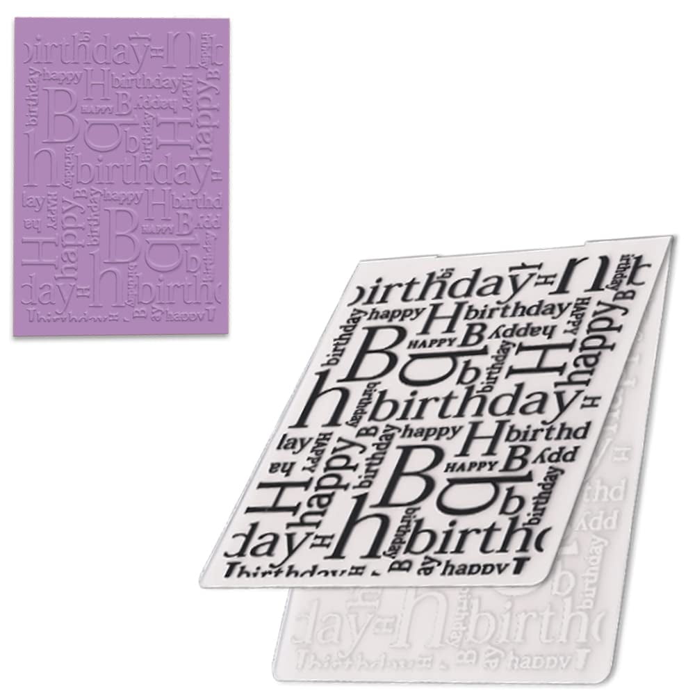3-D Textured Impressions Background TSF6 Embossing Folder, Happy ...