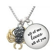 thumbnail image 1 of 3-D Textured Spider with Gold Tone Legs All of Me Loves All of You Glass Dome Necklace, 18"+2", 1 of 1